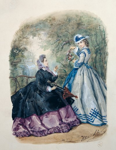 Nachmittagskleid für Frauen, 1863 von Heloise Leloir